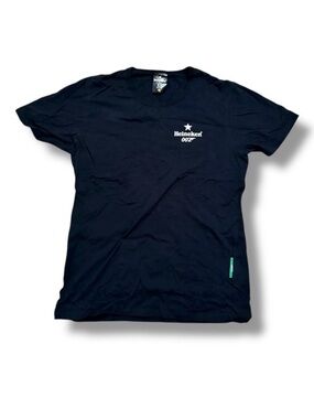 Heineken Beer 007 James Bond Promo Tee Black T-Shirt Men’s Size S/M RARE